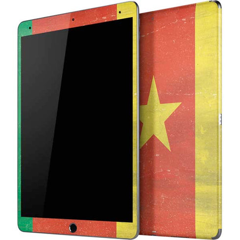 Cameroon Flag Distressed iPad Skins