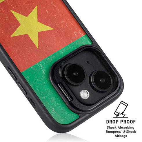 Cameroon Flag Distressed iPhone 13 Kickstand Case