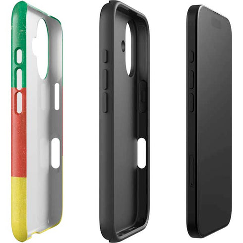 Cameroon Flag Distressed iPhone 16 Impact Case