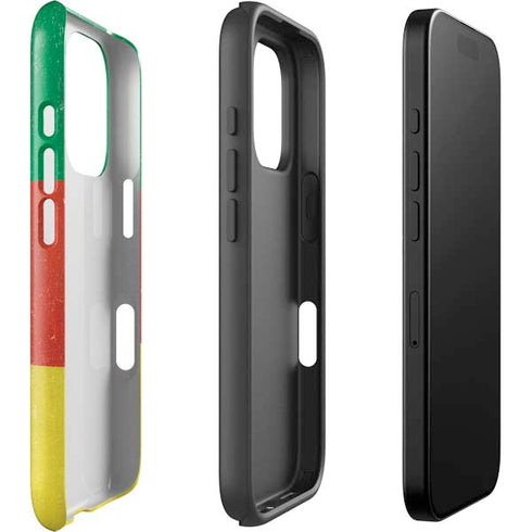 Cameroon Flag Distressed iPhone 16 Pro Impact Case