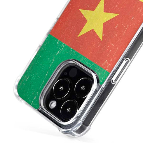 Cameroon Flag Distressed iPhone 16 Pro MagSafe Case