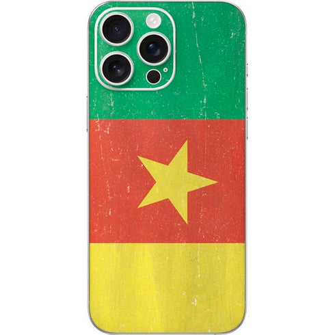 Cameroon Flag Distressed iPhone 16 Pro Max Skin