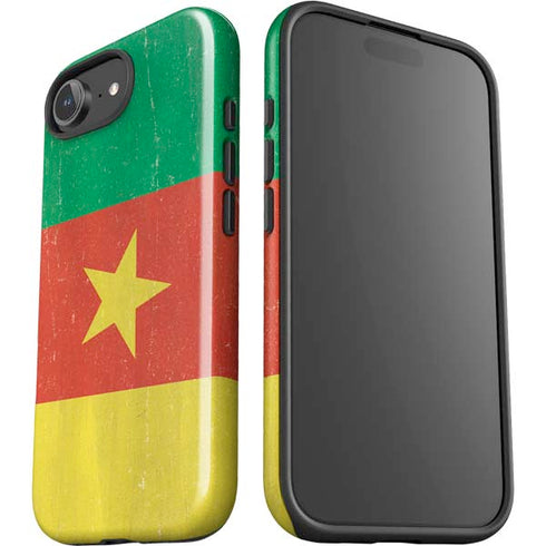 Cameroon Flag Distressed iPhone 16e Impact Case