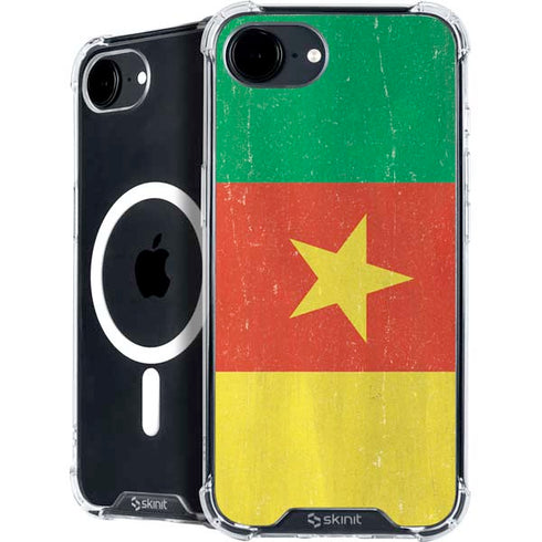 Cameroon Flag Distressed iPhone 16e MagSafe Case