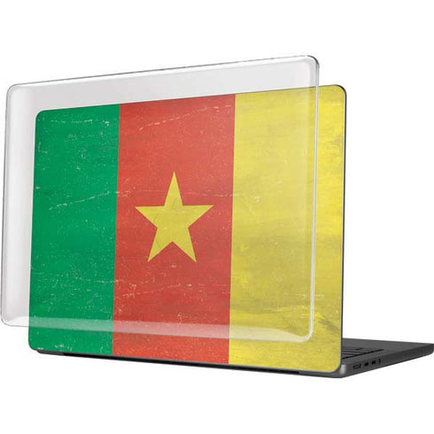 Cameroon Flag Distressed MacBook Pro 14in (2021-24) Case plus Skin