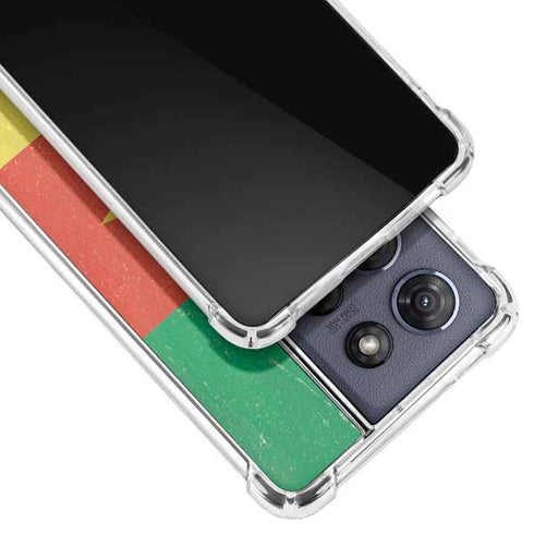 Cameroon Flag Distressed Moto G 5G (2025) Clear Case