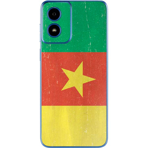 Cameroon Flag Distressed Moto G Play 4G (2024) Skin