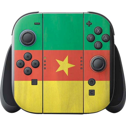 Cameroon Flag Distressed Nintendo Switch 2 (2025) with Joy-Con Skin