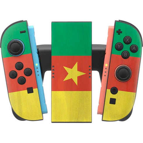 Cameroon Flag Distressed Nintendo Switch 2 (2025) Joy-Con Controller Skin