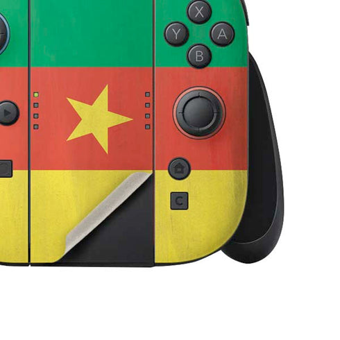 Cameroon Flag Distressed Nintendo Switch 2 (2025) Joy-Con Controller Skin