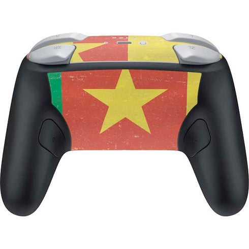 Cameroon Flag Distressed Nintendo Switch 2 (2025) Pro Controller Skin
