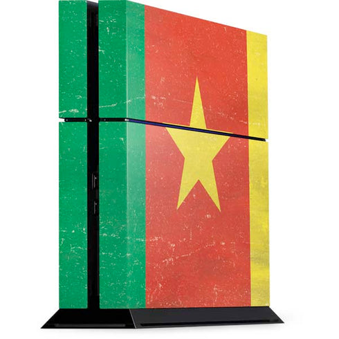 Cameroon Flag Distressed PlayStation PS4 Skins