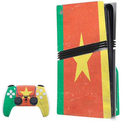 Cameroon Flag Distressed PlayStation PS5 Skins