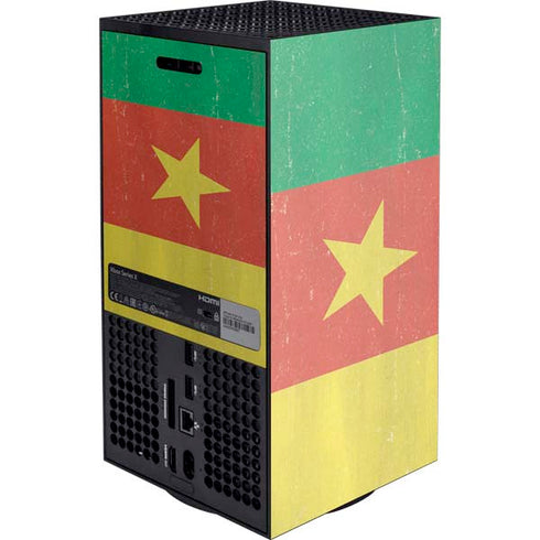 Cameroon Flag Distressed XBox Series X Digital Edition Console Skin