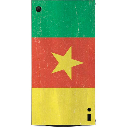 Cameroon Flag Distressed XBox Series X Digital Edition Console Skin