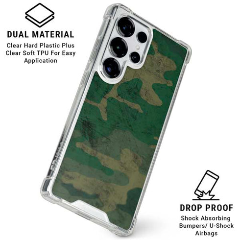 Camouflage Galaxy S25 Ultra Clear Case