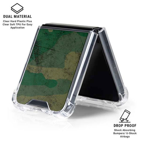 Camouflage Galaxy Z Flip6 Clear Case