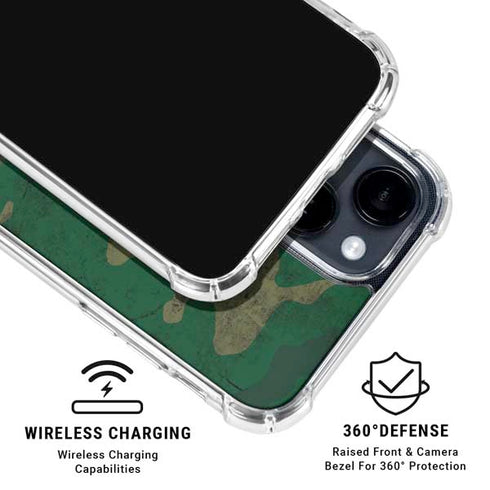 Camouflage iPhone 15 Clear Case