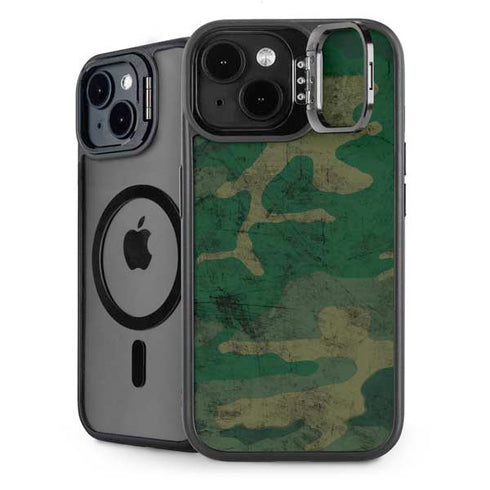 Camouflage iPhone 15 Plus Kickstand Case
