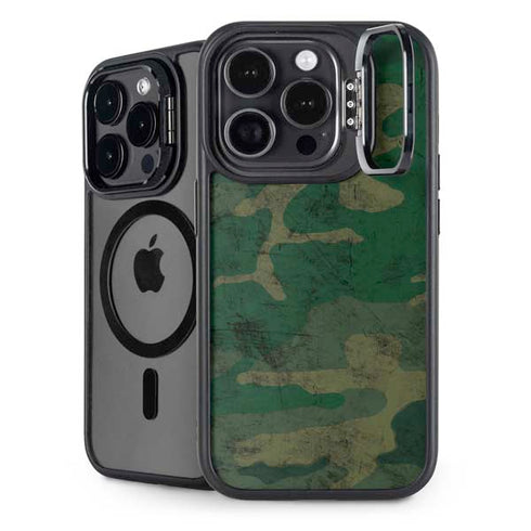 Camouflage iPhone 15 Pro Max Kickstand Case