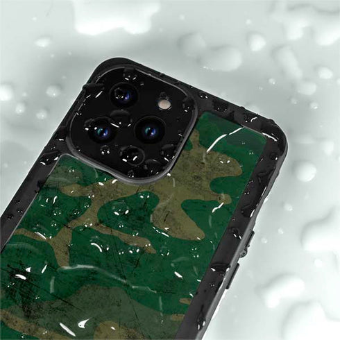 Camouflage iPhone 15 Pro Waterproof Case