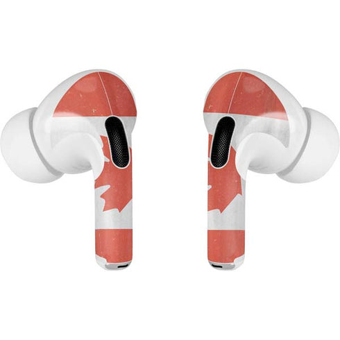 Canada Flag Distressed AirPods Skins