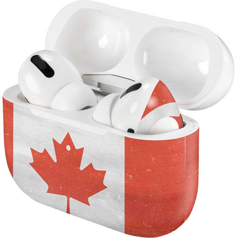 Canada Flag Distressed AirPods Skins