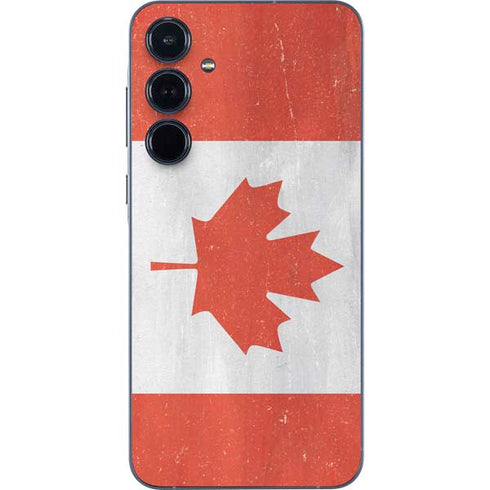 Canada Flag Distressed Galaxy A55 5G Skin