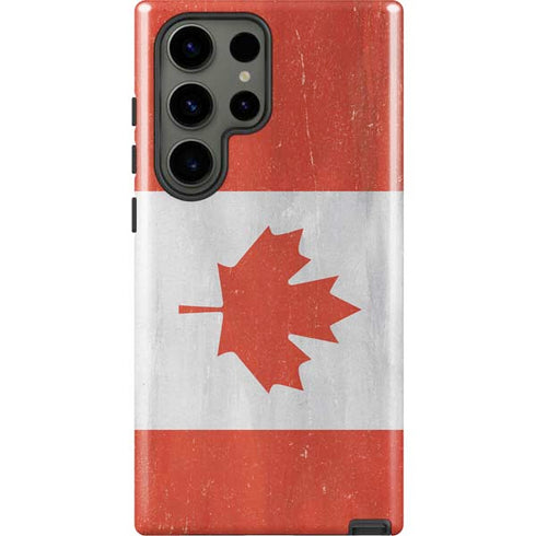 Canada Flag Distressed Galaxy S23 Ultra Pro Case