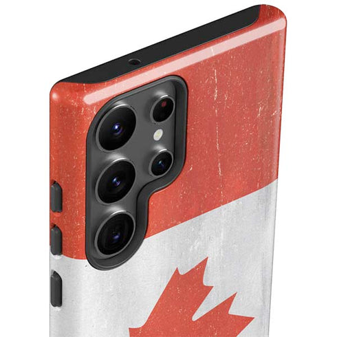 Canada Flag Distressed Galaxy S23 Ultra Pro Case