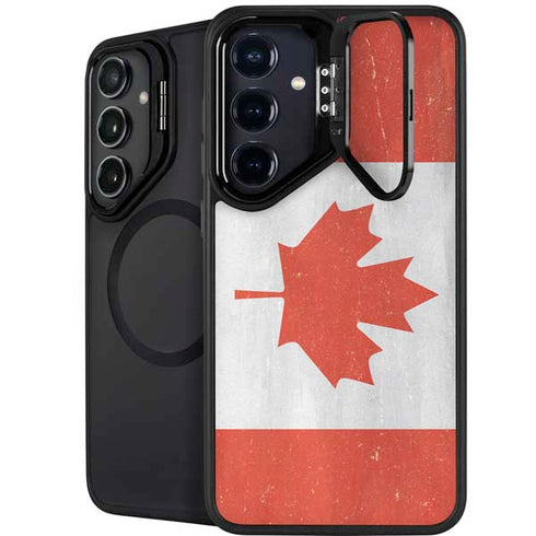 Canada Flag Distressed Galaxy S24 Kickstand Case