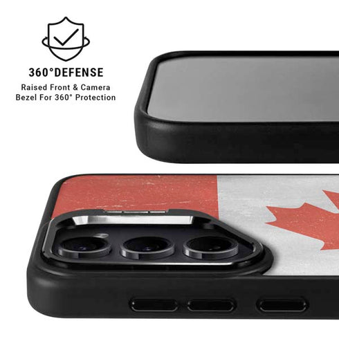 Canada Flag Distressed Galaxy S25 Plus Kickstand Case