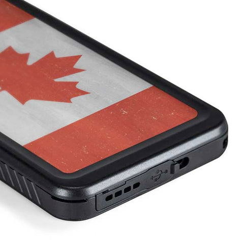 Canada Flag Distressed Galaxy S24 Plus Waterproof Case