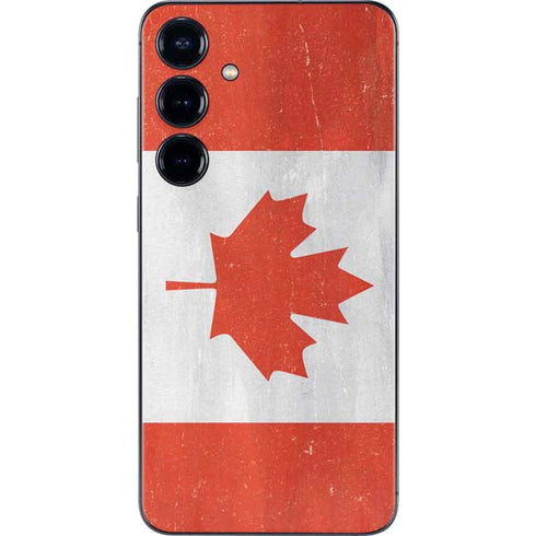 Canada Flag Distressed Galaxy S25 Skin