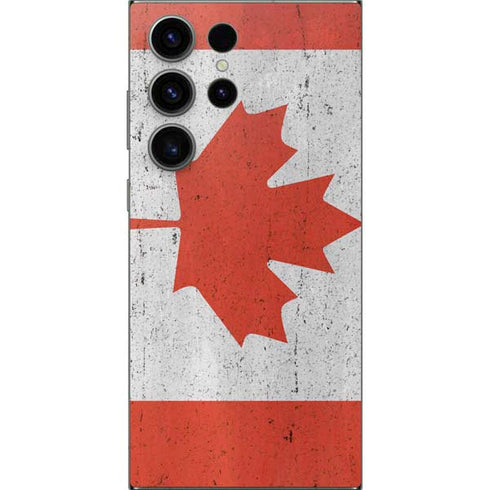 Canada Flag Distressed Galaxy S25 Ultra Skin