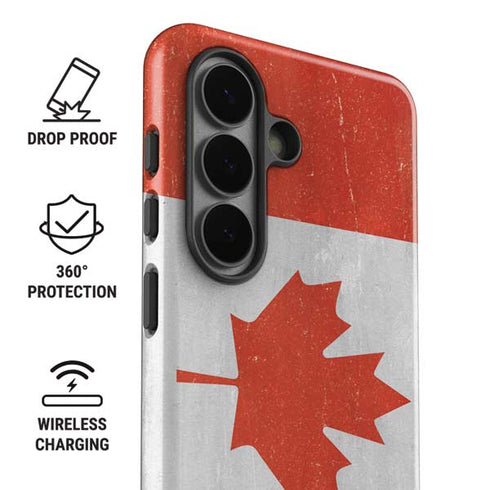 Canada Flag Distressed Galaxy S26 Impact Case
