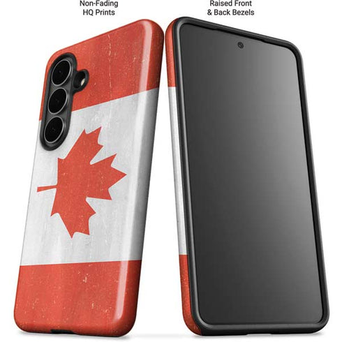 Canada Flag Distressed Galaxy S26 Plus Impact Case