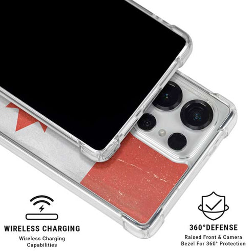 Canada Flag Distressed Galaxy S26 Ultra Clear Case