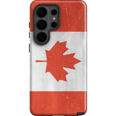Canada Flag Distressed Galaxy S26 Ultra Impact Case