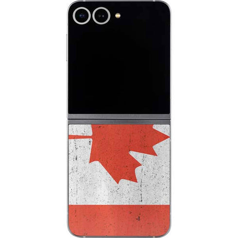Canada Flag Distressed Galaxy Z Flip6 Skin