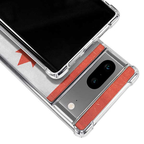 Canada Flag Distressed Google Pixel 8a Clear Case