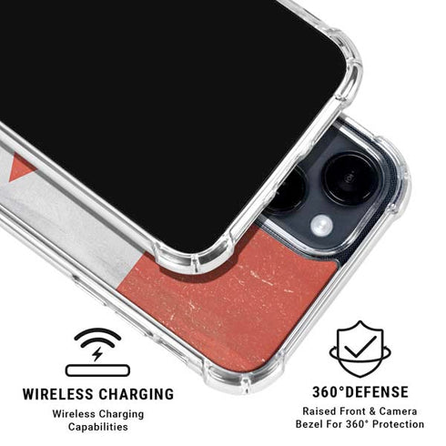 Canada Flag Distressed iPhone 15 Clear Case