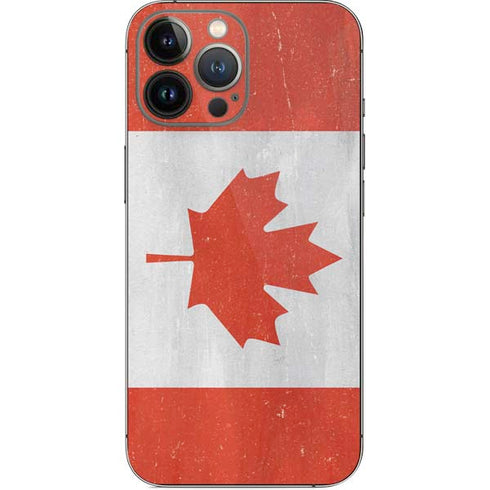 Canada Flag Distressed iPhone 15 Pro Max Skin
