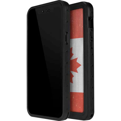 Canada Flag Distressed iPhone 15 Pro Waterproof Case