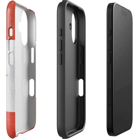 Canada Flag Distressed iPhone 16 Plus Impact Case