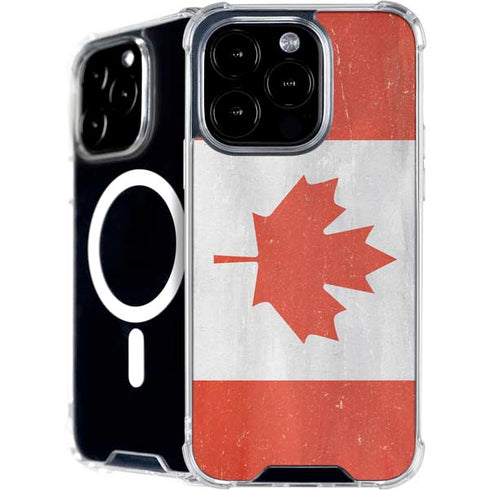 Canada Flag Distressed iPhone 16 Pro Max MagSafe Case