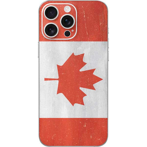 Canada Flag Distressed iPhone 16 Pro Max Skin