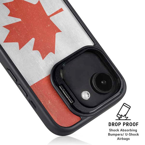 Canada Flag Distressed iPhone 16e Kickstand Case