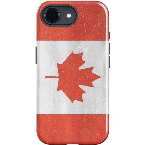 Canada Flag Distressed iPhone 16e Impact Case