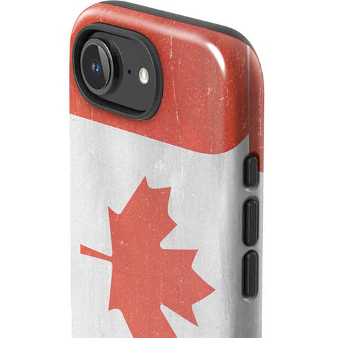 Canada Flag Distressed iPhone 16e Impact Case